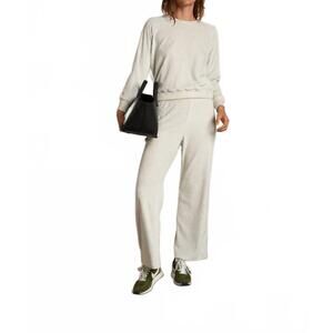 NEW PERFECTWHITETEE stella shrunken sweatshirt top in oatmeal